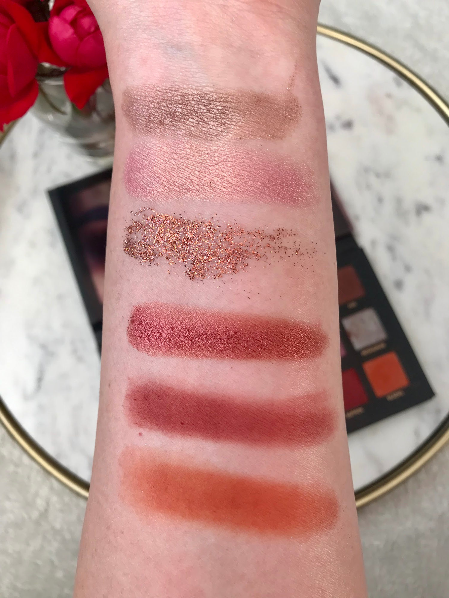 Sweet Tea & Hydrangeas Huda Beauty Swatches